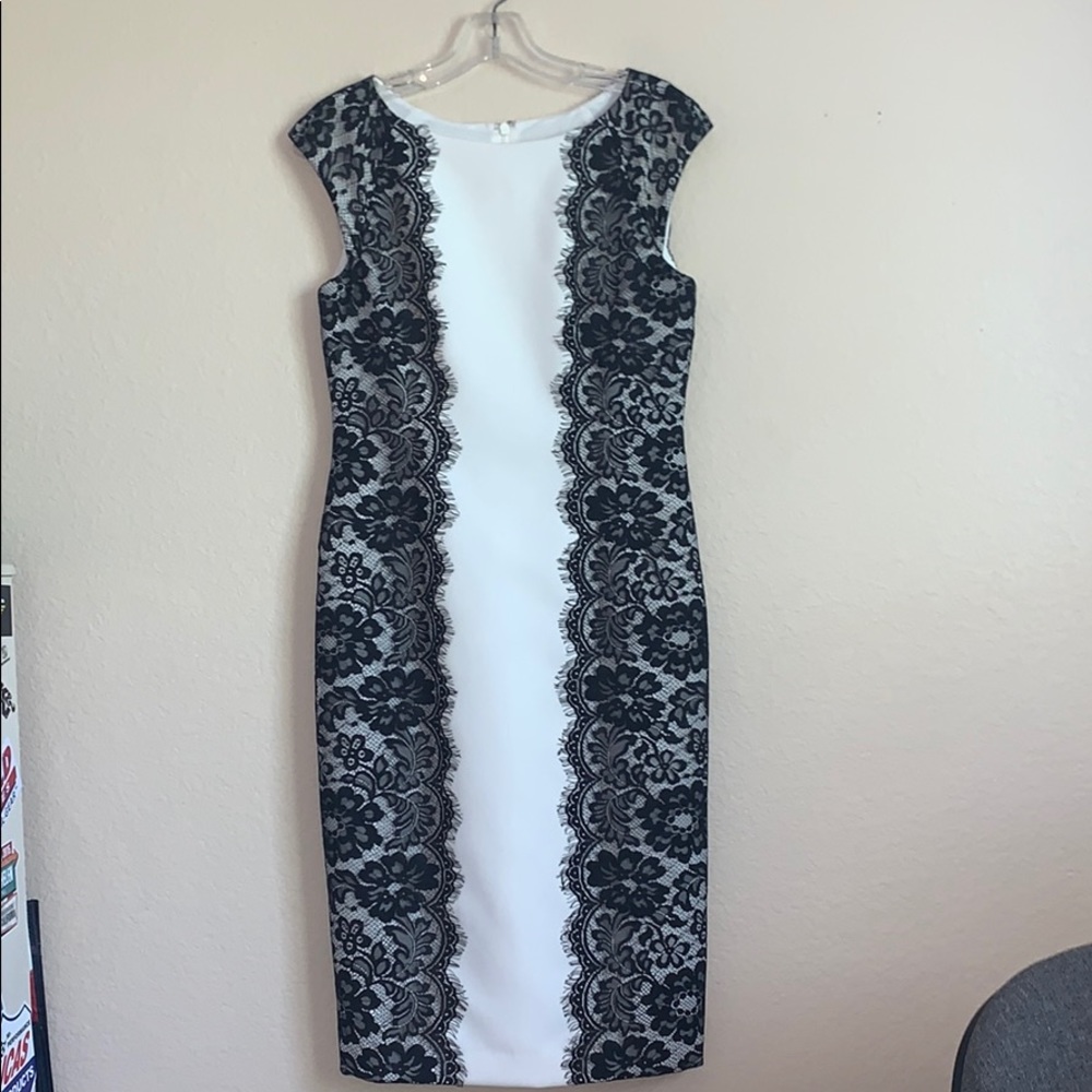 White House Black Market Long Lace Formal Dress